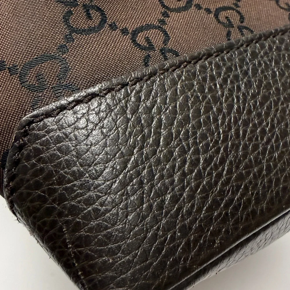 Gucci Dark Brown Monogram Briefcase
